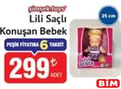 ŞİMŞEK TOYS LİLİ SAÇLI KONUŞAN BEBEK 25 CM